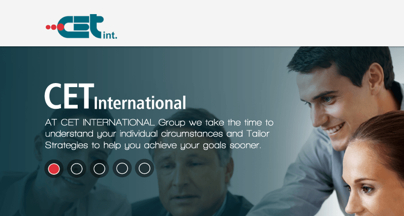Another One Pager is launched: CET international, a parallax scrolling website.
