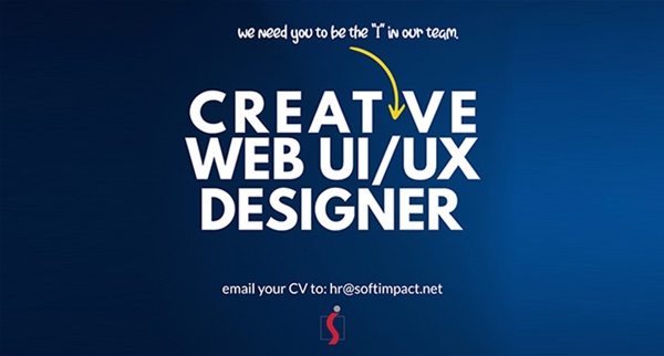 طلب توظيف Creative UI/UX Web Designer