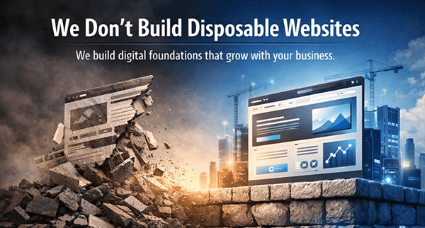 We don’t build disposable websites. We build digital foundations that grow with your business.